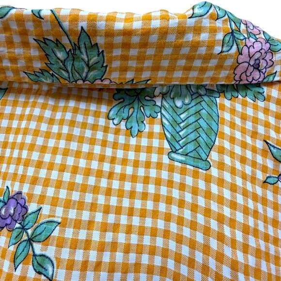 Rare Vintage Bouncing Bertha's Banana Blanket Top Medium Yellow 70s Cottagecore - Picture 12 of 14